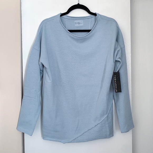 Jessica Simpson The Warm Up Blue Sweatshirt - Picture 1 of 6